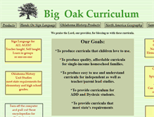 Tablet Screenshot of bigoakcurriculum.com